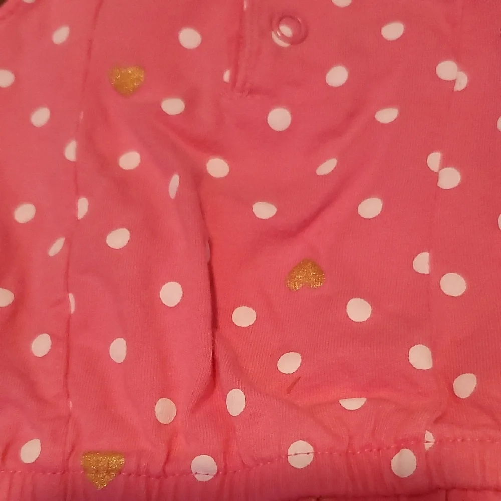Carter's Pink and White Polka Dot Romper